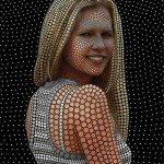 She is My Mona Lisa - Digital Circlism by Ben Heine